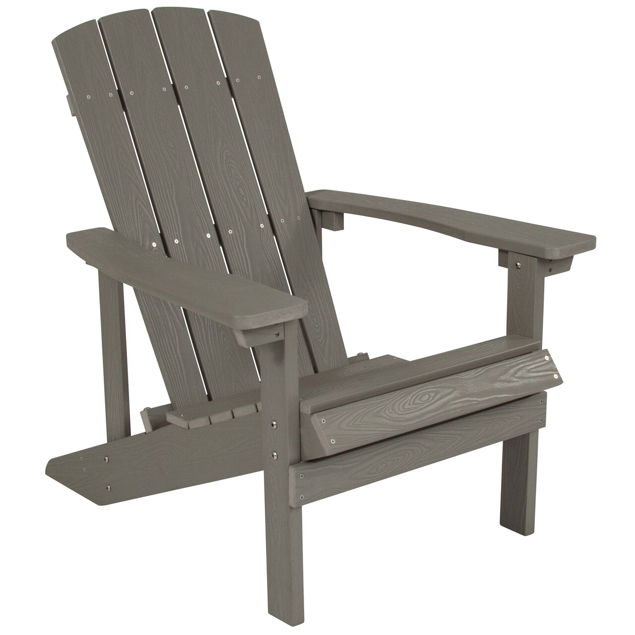 Merrick Lane Riviera Azure Adirondack Patio Chairs With Vertical Lattice Back And Weather Resistant Frame